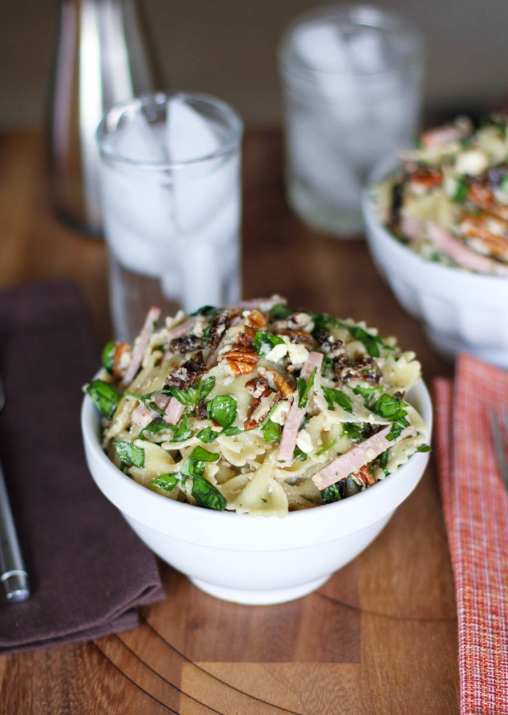 blue cheese dressing pasta salad Chicken, Spinach & Blue Cheese Pasta Salad